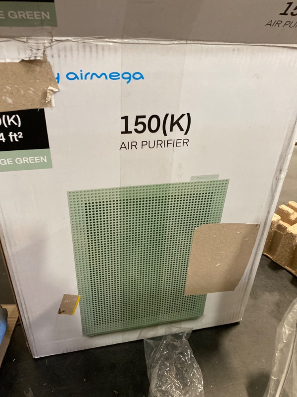 Photo 3 of Coway Airmega 150(K) True HEPA Air Purifier with Air Quality Monitoring(Sage Green) & Airmega 150 Air Purifier Replacement Filter Set, Green True HEPA and Active Carbon Filter, AP-1019C-FP Sage Green Air Purifier + Filter Set
