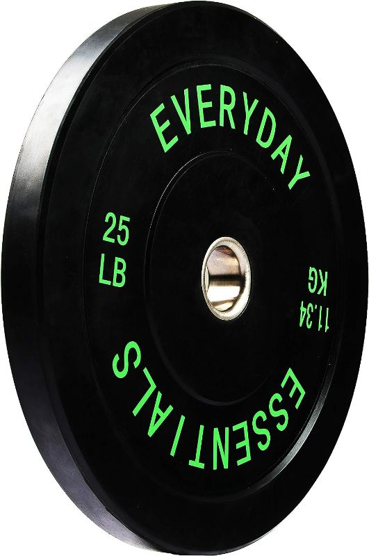 Photo 1 of BalanceFrom Color Coded Black Olympic Bumper Plate Weight Plate with Steel Hub