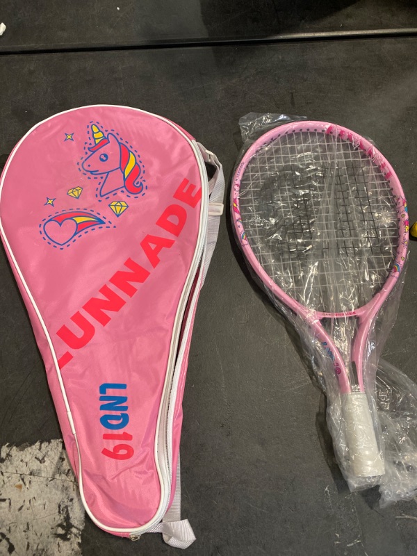Photo 2 of LUNNADE Tennis Racket for Kids Junior, 19 Inch Youth Tennis Racquet with Cover, Suitable for Beginner Boys and Girls Age 3-12