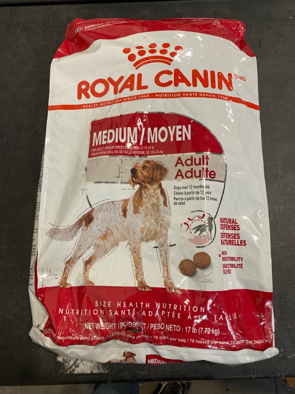 Photo 2 of Royal Canin Medium Breed Adult Dry Dog Food, 17 lb bag