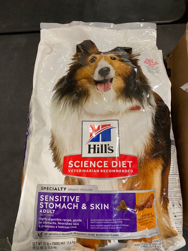 Photo 2 of Hill's Science Diet Dry Dog Food, Adult, Sensitive Stomach & Skin, Chicken Recipe, 30 lb. Bag