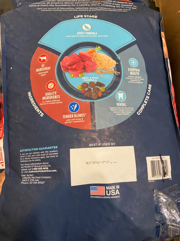 Photo 1 of Authority® Everyday Health Adult Dry Dog Food 30Lb - Beef And Rice 