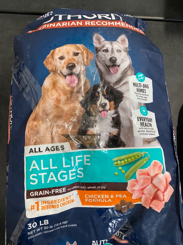 Photo 2 of Authority® Everyday Health All Life Stage Dry Dog Food - Grain Free, Chicken & Pea 30LB
