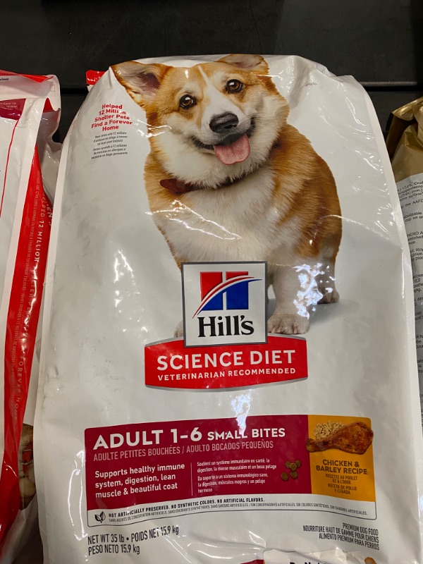 Photo 2 of Hill's Science Diet Dry Dog Food, Adult, Small Bites, Chicken & Barley Recipe, 35 lb. Bag