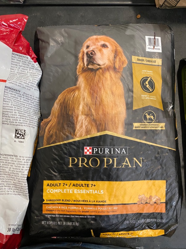 Photo 2 of Purina Pro Plan High Protein Dog Food With Probiotics for Dogs, Shredded Blend Chicken & Rice Formula - 18 lb. Bag