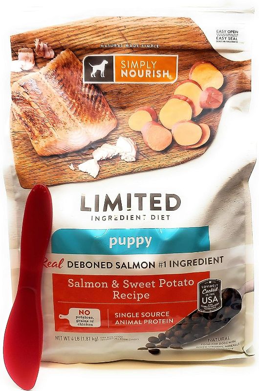 Photo 1 of SIMPLY NOURISH Puppy Salmon and Sweet Potato Dry Dog Food, 11LB