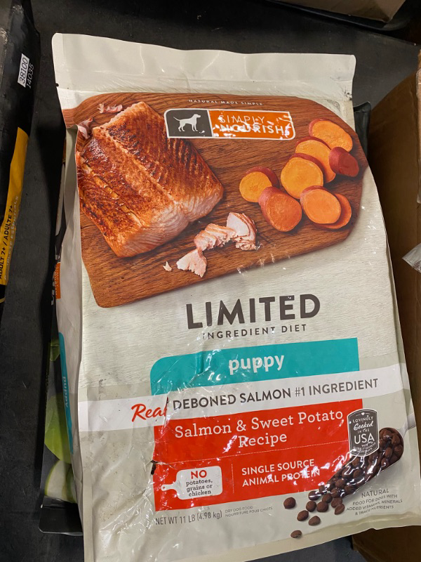 Photo 2 of SIMPLY NOURISH Puppy Salmon and Sweet Potato Dry Dog Food, 11LB