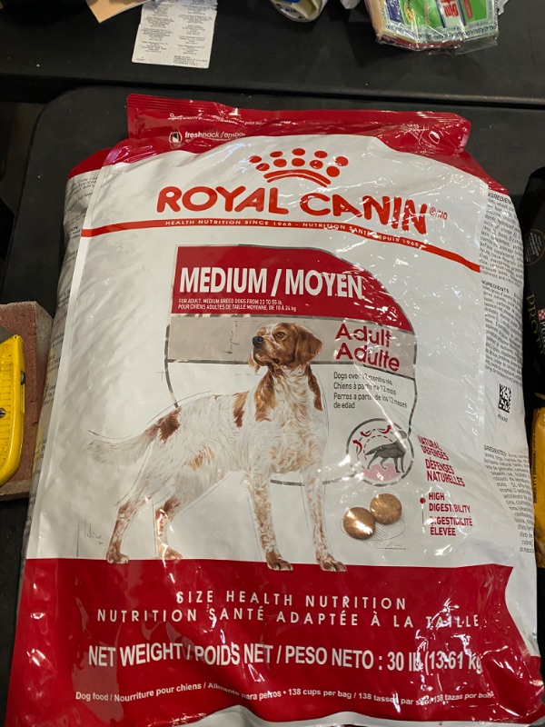 Photo 2 of Royal Canin Medium Breed Adult Dry Dog Food, 30 lb bag