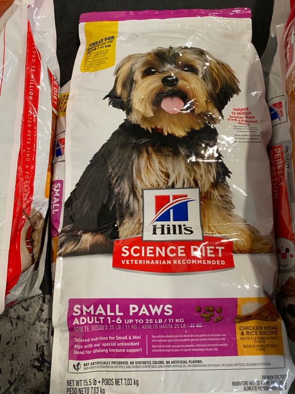 Photo 3 of Hill's Science Diet Adult Small & Toy Breed Dry Dog Food, Chicken Meal & Rice Recipe, 15.5 lb. Bag