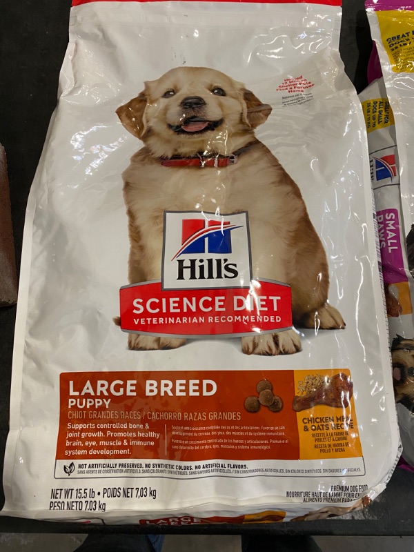 Photo 2 of Hill's Science Diet Dry Dog Food, Puppy, Large Breeds, Chicken Meal and Oats Recipe, 15.5 lb. Bag
