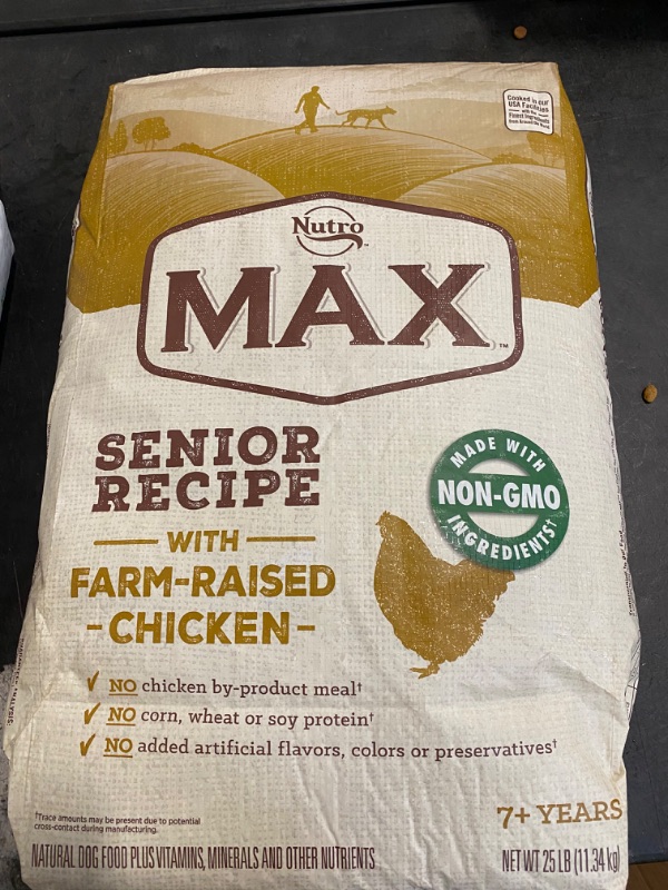 Photo 2 of NUTRO MAX Senior Recipe Dry Dog Food With Farm-Raised Chicken, 25 LB Bag