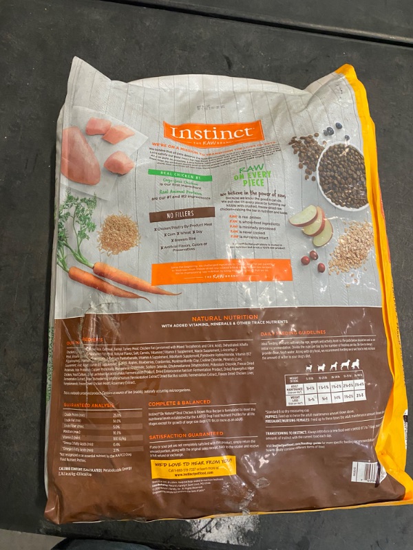 Photo 3 of Instinct Be Natural Real Chicken & Brown Rice Recipe Natural Dry Dog Food, 25 lb. Bag