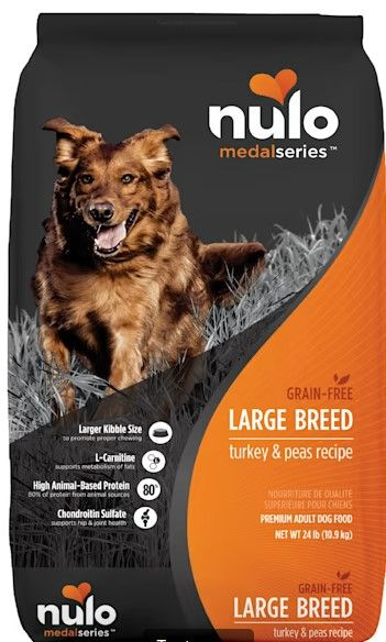 Photo 1 of Nulo MedalSeries Grain-Free Turkey & Peas Large Breed Adult Dry Dog Food, 24 lbs.