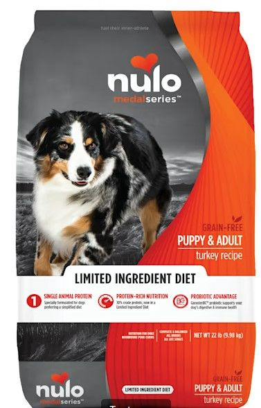 Photo 1 of Nulo MedalSeries Grain-Free Limited Ingredient Diet Turkey Puppy & Adult Dry Dog Food, 22 lbs.