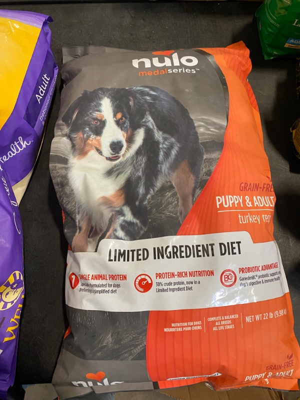 Photo 2 of Nulo MedalSeries Grain-Free Limited Ingredient Diet Turkey Puppy & Adult Dry Dog Food, 22 lbs.