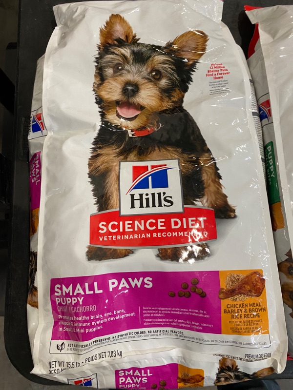 Photo 2 of Hill's Science Diet Small Paws Chicken Meal, Barley & Brown Rice Recipe Dry Puppy Food, 15.5 lbs.