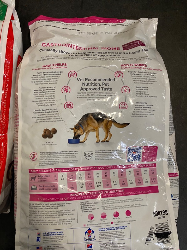 Photo 3 of Hill's Prescription Diet Gastrointestinal Biome Digestive/Fiber Care with Chicken Dry Dog Food, Veterinary Diet, 16 lb. Bag