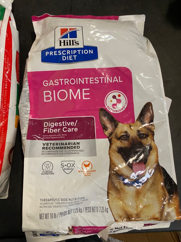 Photo 2 of Hill's Prescription Diet Gastrointestinal Biome Digestive/Fiber Care with Chicken Dry Dog Food, Veterinary Diet, 16 lb. Bag