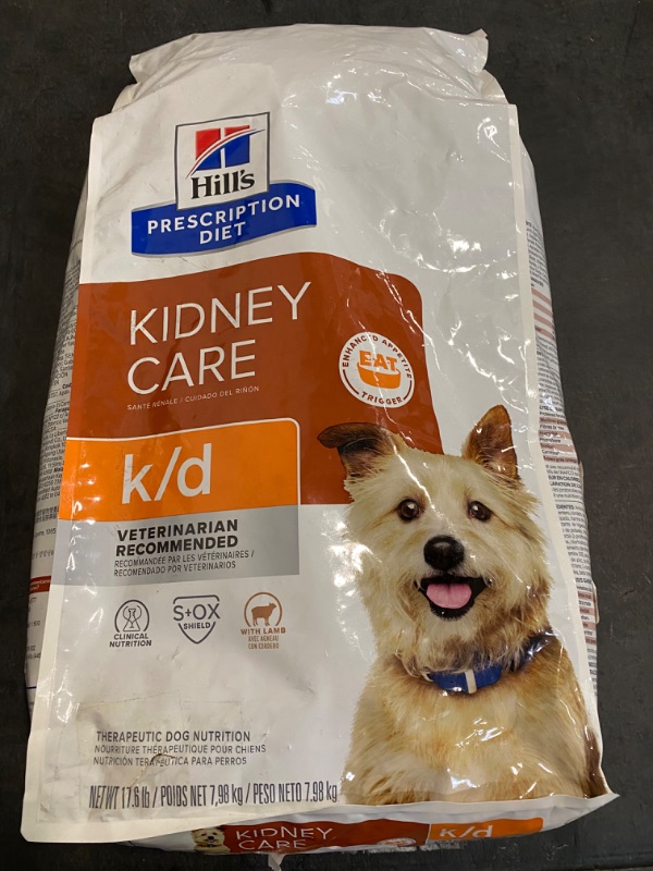 Photo 2 of Hill's Prescription Diet k/d Kidney Care with Chicken Dry Dog Food, Veterinary Diet, 17.6 lb. Bag