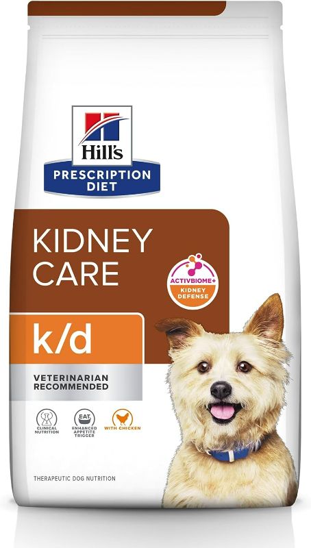 Photo 1 of Hill's Prescription Diet k/d Kidney Care with Chicken Dry Dog Food, Veterinary Diet, 17.6 lb. Bag