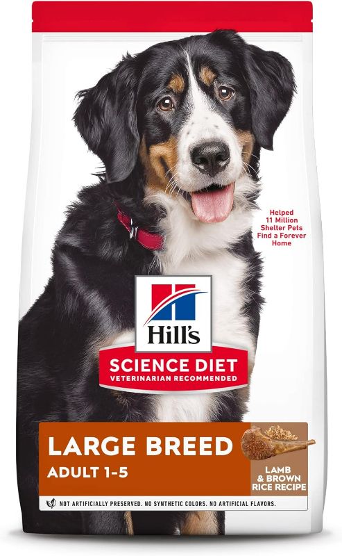 Photo 1 of Hill's Science Diet Dry Dog Food, Adult 1-5, Large Breed, Lamb Meal & Rice Recipe, 33 lb. Bag