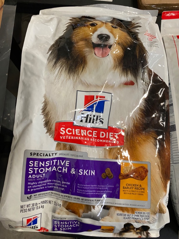 Photo 2 of Hill's Science Diet Dry Dog Food, Adult, Sensitive Stomach & Skin, Chicken Recipe, 30 lb. Bag
