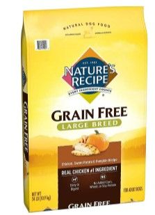 Photo 1 of Nature's Recipe Large Breed Grain-Free Chicken, Sweet Potato & Pumpkin Recipe Dry Dog Food 30lb