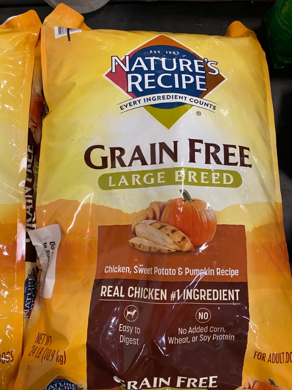 Photo 2 of Nature's Recipe Large Breed Grain-Free Chicken, Sweet Potato & Pumpkin Recipe Dry Dog Food 30lb