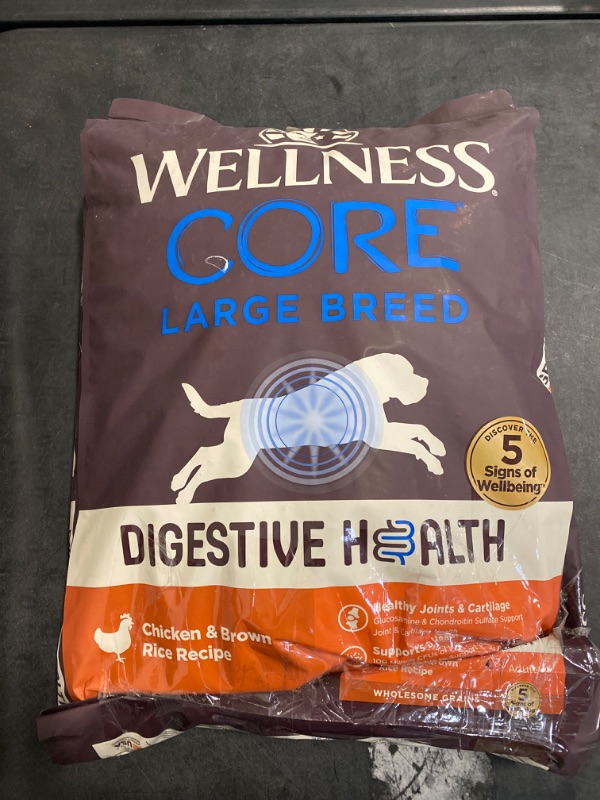 Photo 2 of Wellness CORE Digestive Health Large Breed Chicken & Brown Rice Dry Dog Food, 4 Pound Bag