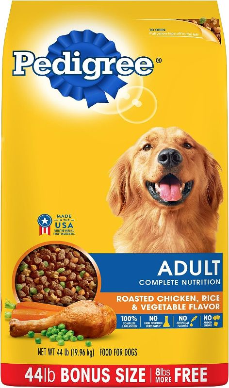 Photo 1 of Pedigree Adult Roasted Chicken, Rice & Vegetable Flavor Dry Dog Food 44 Pounds
