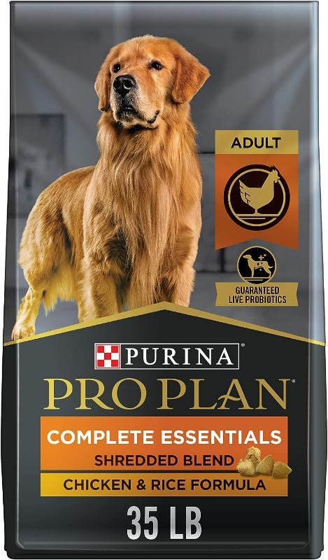 Photo 1 of Purina Pro Plan High Protein Dog Food With Probiotics for Dogs, Shredded Blend Chicken & Rice Formula - 35 lb. Bag