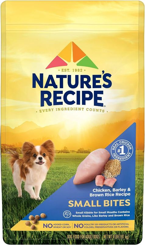 Photo 1 of Nature’s Recipe Small Bites Dry Dog Food, Chicken & Rice Recipe, 4 Pound Bag