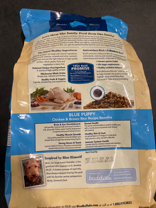 Photo 3 of Blue Buffalo Life Protection Formula Natural Adult Dry Dog Food, Chicken and Brown Rice 5-lb Trial Size Bag