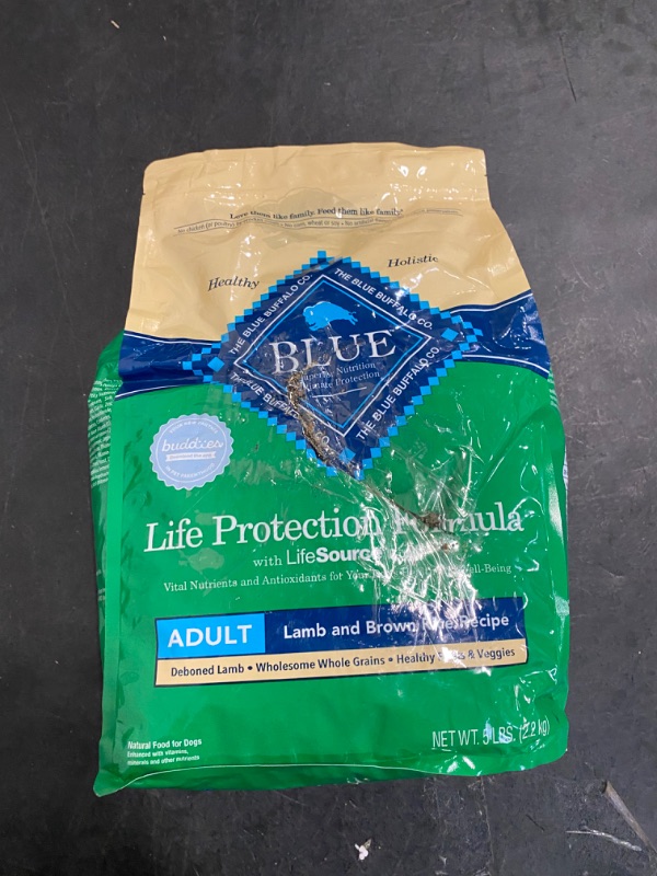 Photo 2 of Blue Buffalo Life Protection Formula Natural Adult Dry Dog Food, Lamb and Brown Rice 5-lb Trial Size Bag
