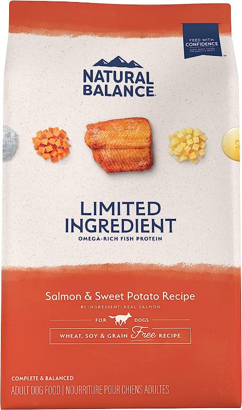Photo 1 of Natural Balance Limited Ingredient Adult Grain-Free Dry Dog Food, Salmon & Sweet Potato Recipe, 6 Pound (Pack of 1)
