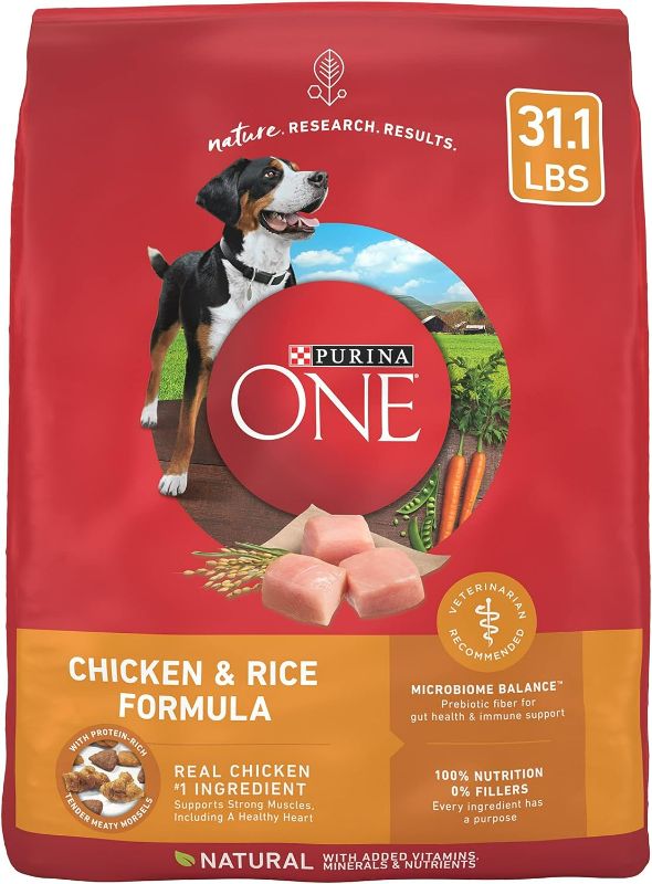 Photo 1 of Purina ONE Chicken and Rice Formula Dry Dog Food - 31.1 lb. Bag