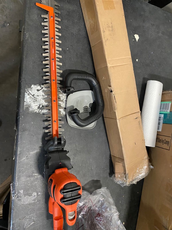 Photo 2 of BLACK+DECKER Electric Hedge Trimmer, 22-Inch Blade, Corded (BEHT350FF) Orange