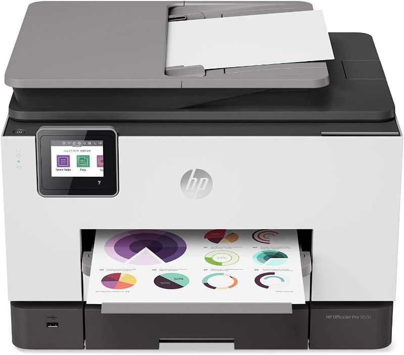 Photo 1 of HP OfficeJet Pro 9020 All-in-One Wireless Printer with Smart Tasks for Smart Office Productivity, 1MR78A (Renewed)