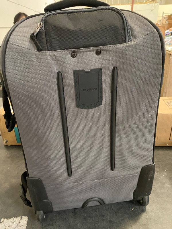 Photo 1 of Travelpro Bold-Softside Expandable Luggage with Spinner Wheels, Grey/Black, Checked-Medium 26-Inch
