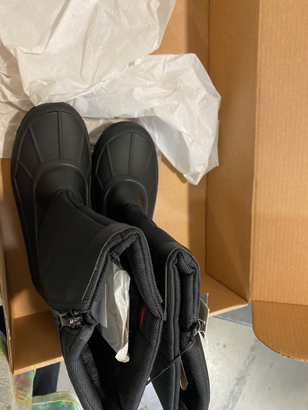 Photo 4 of Men's Winter Snow Boots Mid Calf Waterproof Insulated Fur Lined Warm Anti-Slip Zip Boot (Size 10 Men)