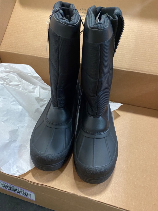 Photo 3 of Men's Winter Snow Boots Mid Calf Waterproof Insulated Fur Lined Warm Anti-Slip Zip Boot (Size 10 Men)