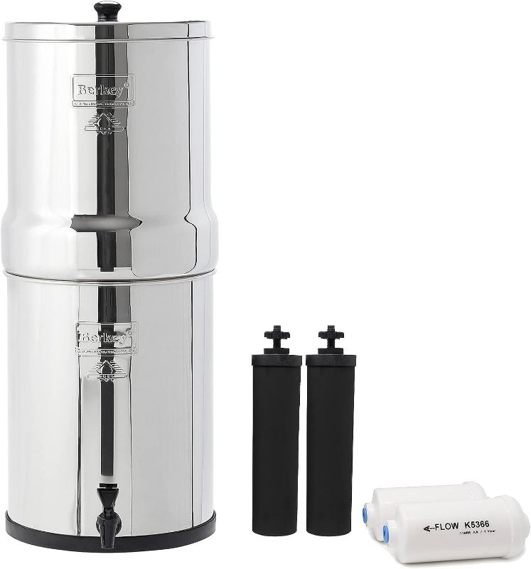 Photo 1 of Royal Berkey Gravity-Fed Water Filter System 3.25 Gallon with 2 Black Berkey Elements, 2 Berkey PF-2 Fluoride and Arsenic Reduction Elements