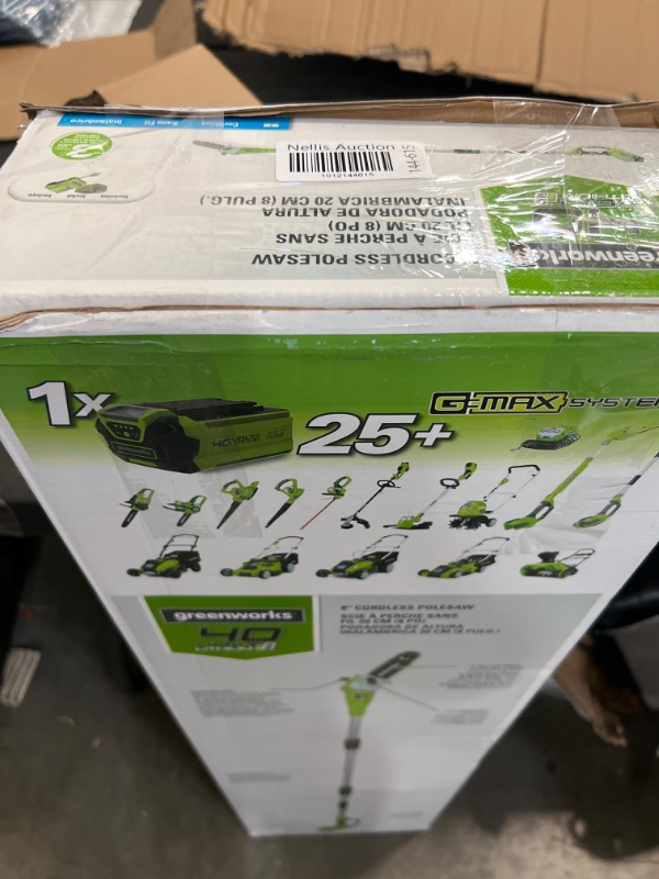 Photo 3 of Greenworks 8 in. 40-Volt Battery Cordless Pole Saw with 2.0Ah Battery and Charger