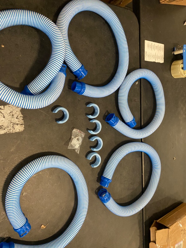 Photo 2 of 5 Pack, R0527700 Pool Cleaning Vacuum Hose, Fast Twist Lock Hose Replacement Parts, 39 Inch, Blue and White Single Section Small Hose. Fit for Zodiac Baracuda MX6,MX8,X7,T3,T5 Swimming Pool Cleaner
