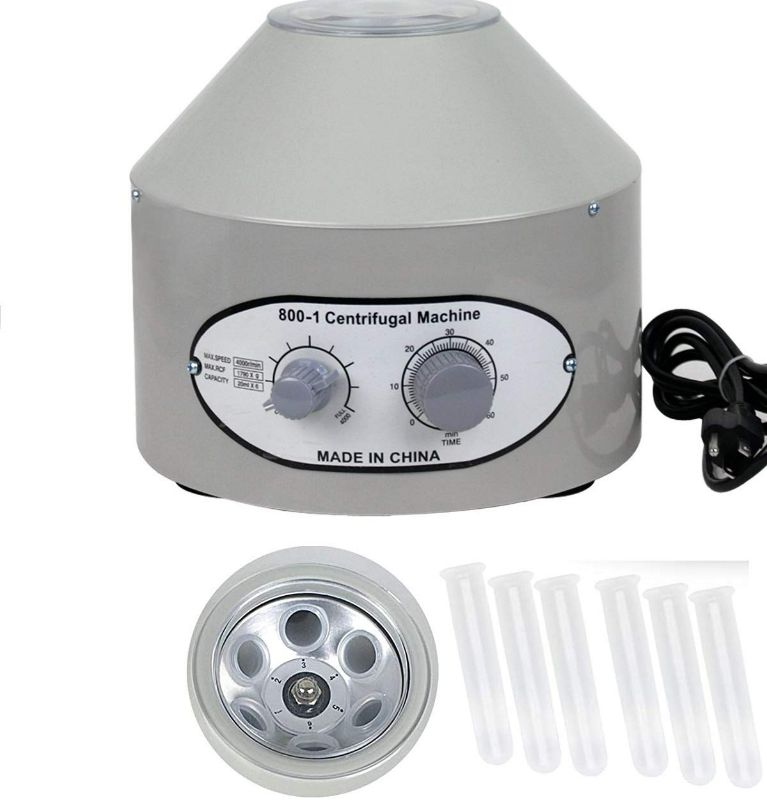 Photo 1 of Desktop Electric Lab Laboratory Centrifuge Machine Lab Medical Practice w/Timer and Speed Control - Low Speed,4000 RPM, Capacity 20 ML x 6-110v by CALU LUKY