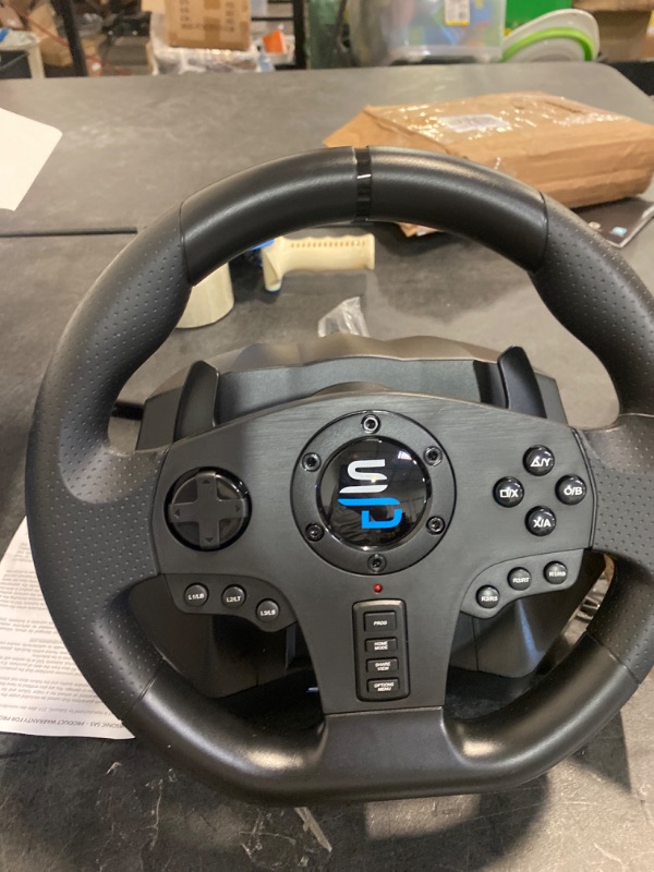 Photo 2 of Superdrive - GS850-X racing steering wheel with manual shifter, 3 pedals, paddle shifters for Xbox Serie X/S, PS4, Xbox One, (programmable)