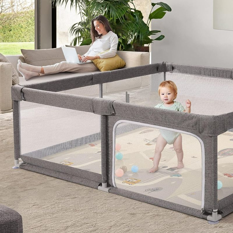 Photo 2 of Baby playpen with mat Play pens for Babies and Toddlers Foldable Baby gate playpen Baby gate playpen playard for Baby
