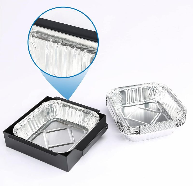Photo 2 of Uniflasy- Pan Holder for Chargriller 5050, 5650, 5072 Gas & Charcoal Grill, with 15 Pack Aluminum Foil Drip Pan, Grease Tray Liner, Grill Drip Pan Replacement
