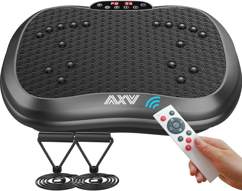 Photo 1 of AXV Waver Vibration Plate Exercise Machine - Whole Body Workout Vibration Fitness Platform w/ Loop Bands - Home Training Equipment for Weight Loss & Toning

