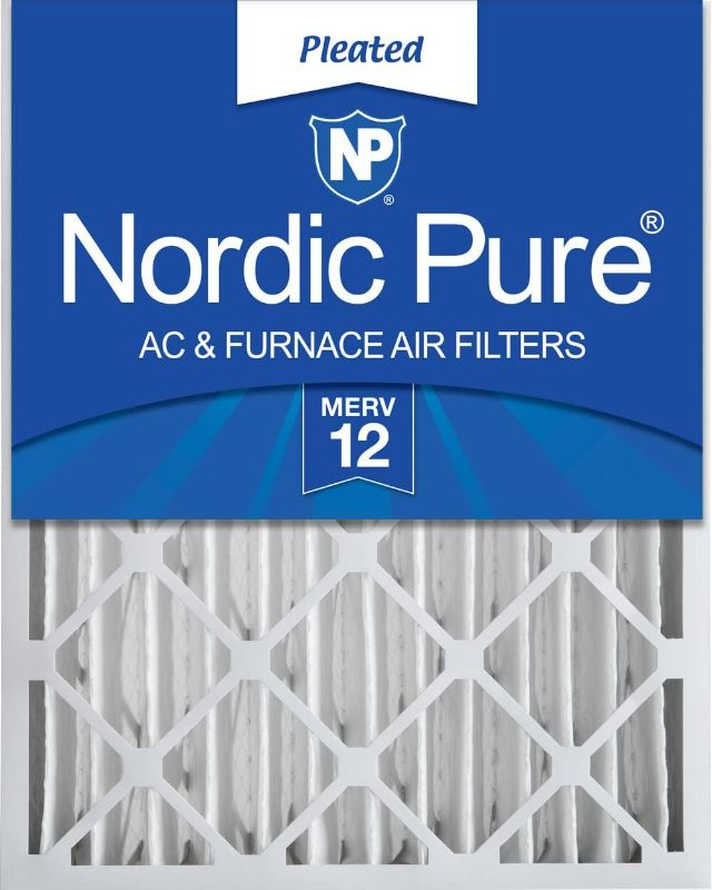 Photo 1 of Nordic Pure 20x20x4 MERV 12 Pleated AC Furnace Air Filters 1 Pack
